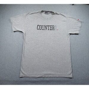 Vintage Counter Culture Shirt Mens Large Gray Skate Streetwear Graphic Tee Y2K